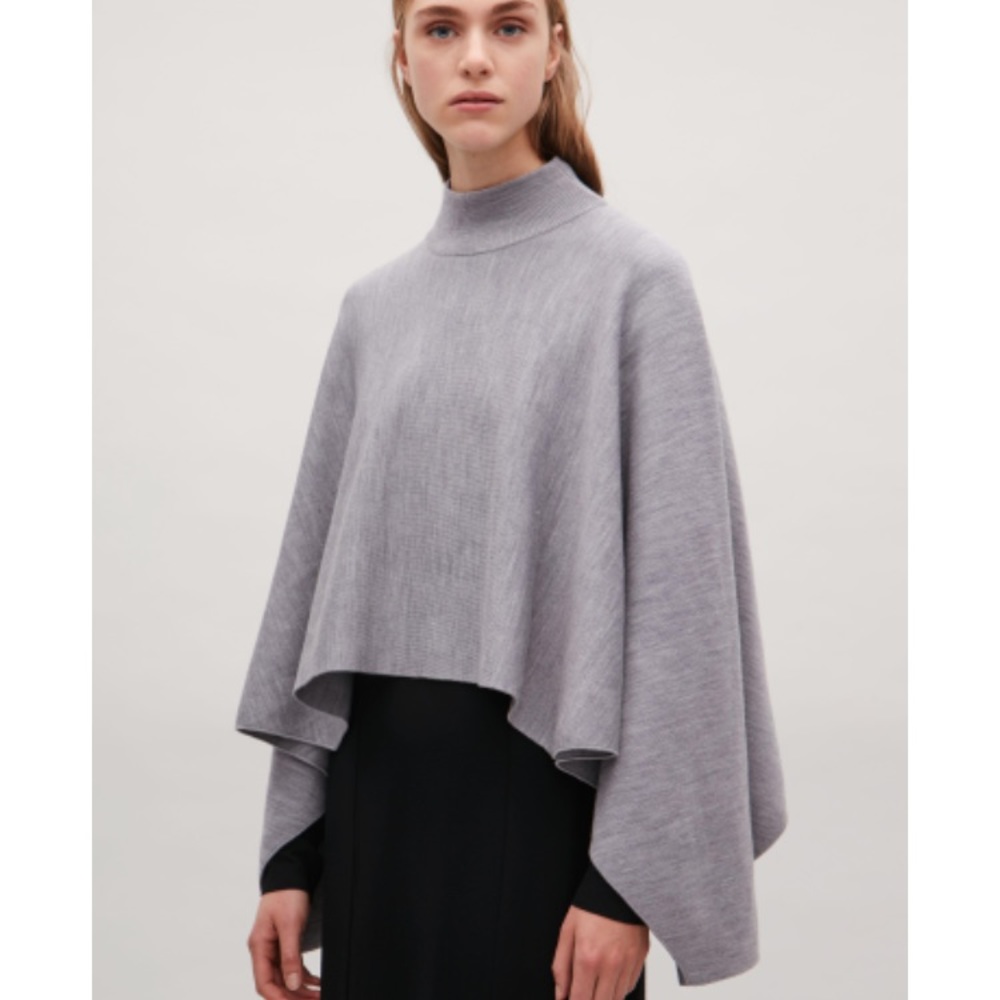 COS grey cape sweater